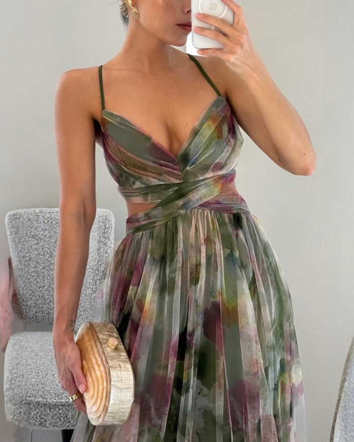 MAIA | Abito Maxi con Stampa Floreale