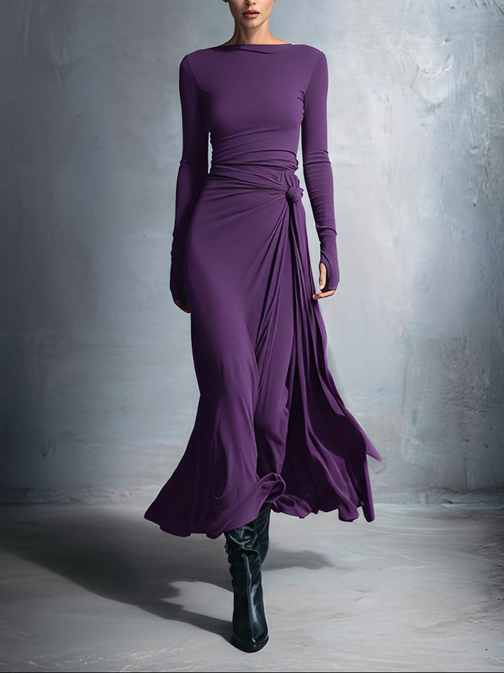 Vittoria | Abito maxi con nodo laterale