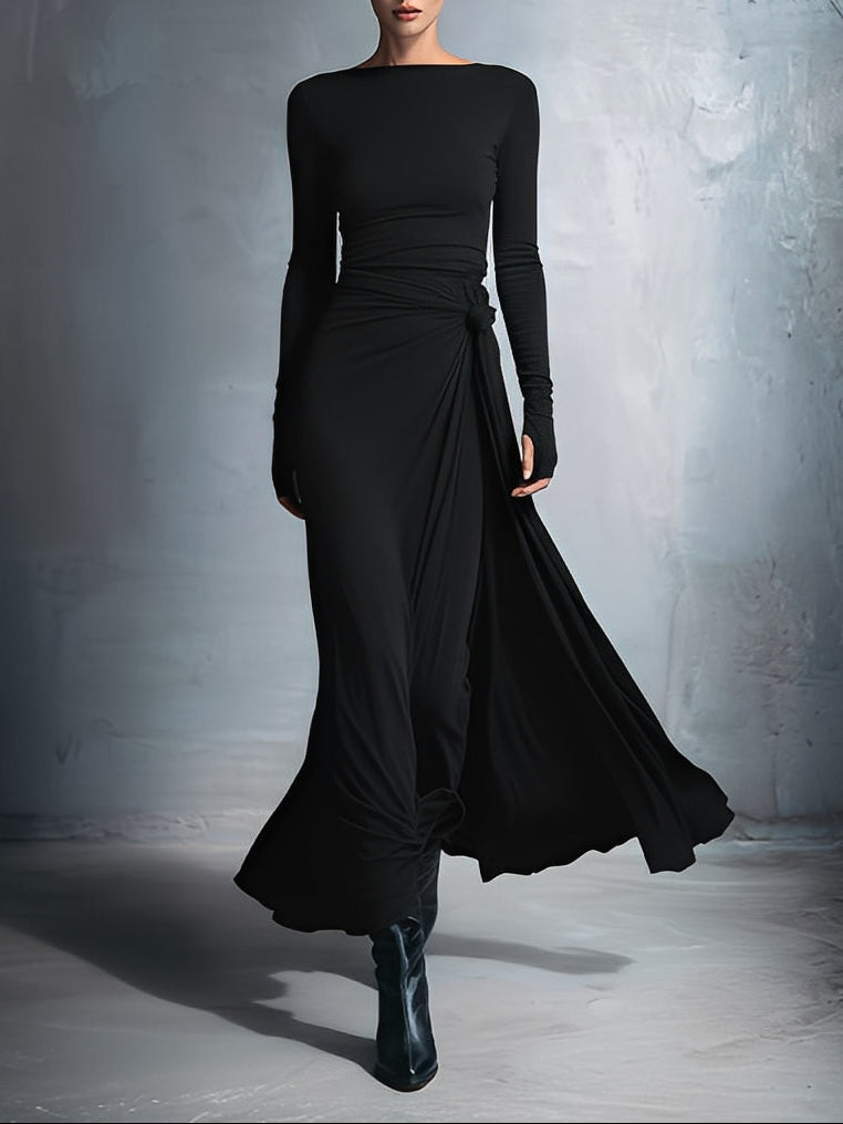 Vittoria | Abito maxi con nodo laterale