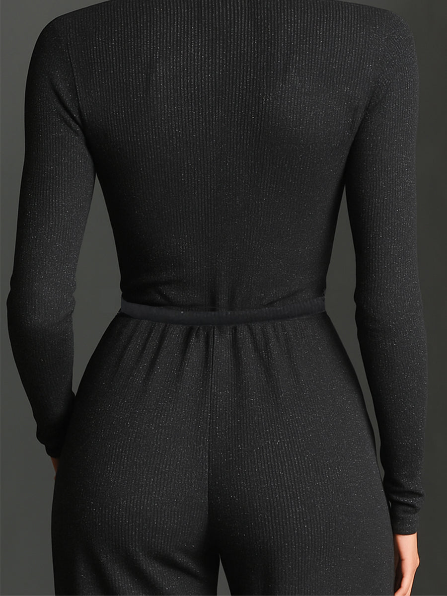 Valeria | Jumpsuit Elegante da Donna in Maglia con Zip Anteriore