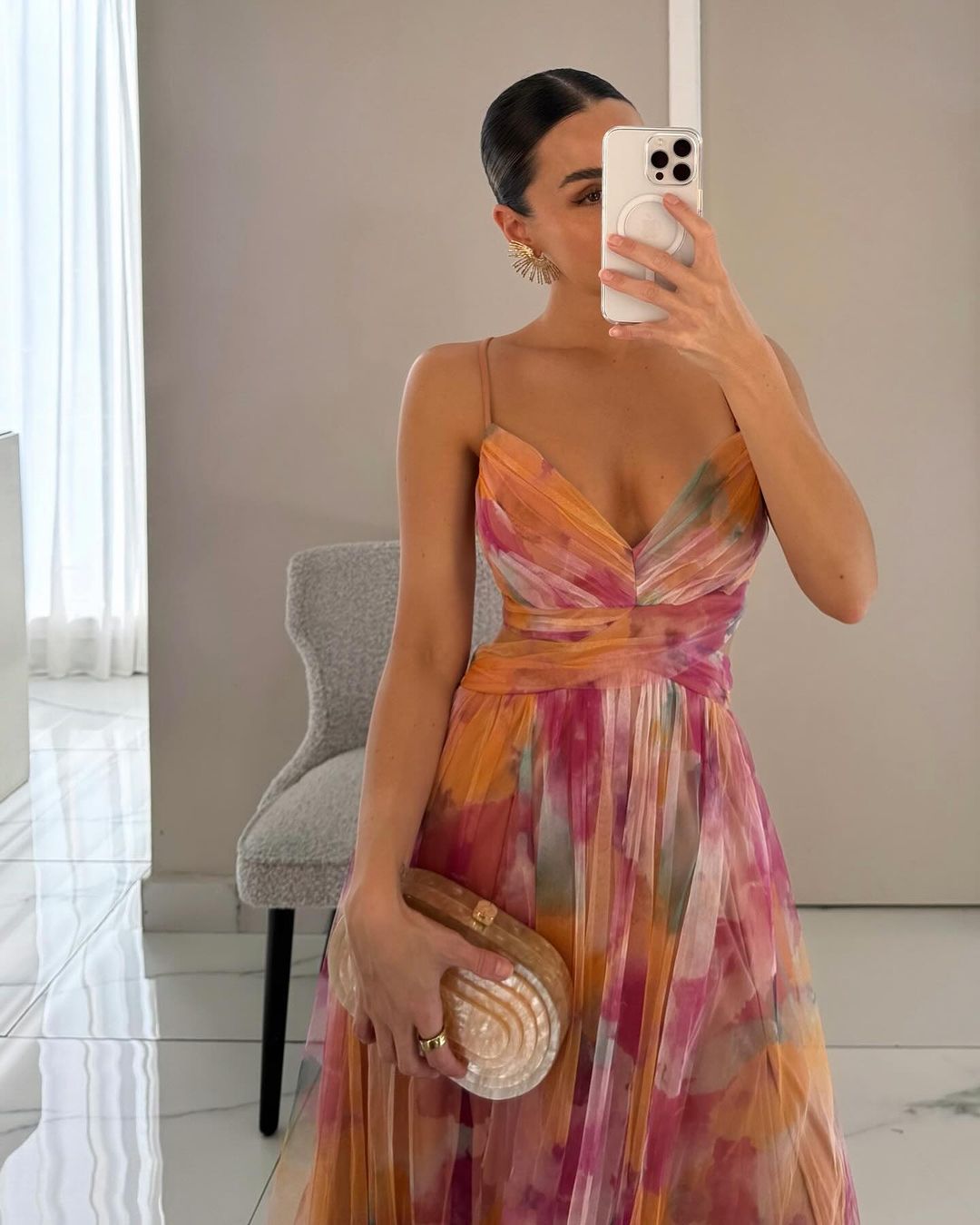 MAIA | Abito Maxi con Stampa Floreale