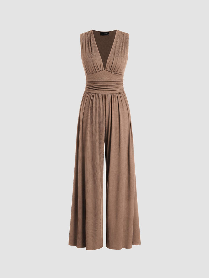 Tina | Tuta elegante senza maniche con pantaloni ampi