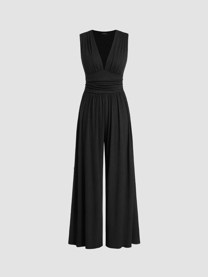 Tina | Tuta elegante senza maniche con pantaloni ampi