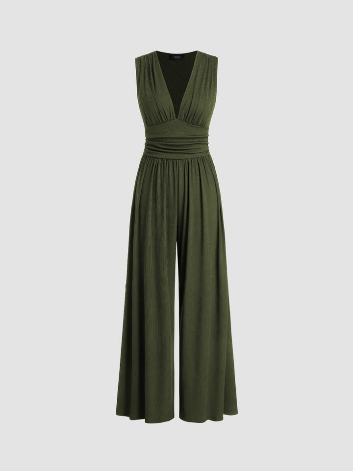 Tina | Tuta elegante senza maniche con pantaloni ampi