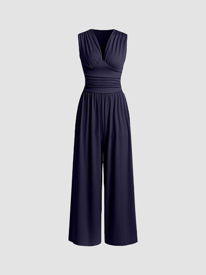 Tina | Tuta elegante senza maniche con pantaloni ampi