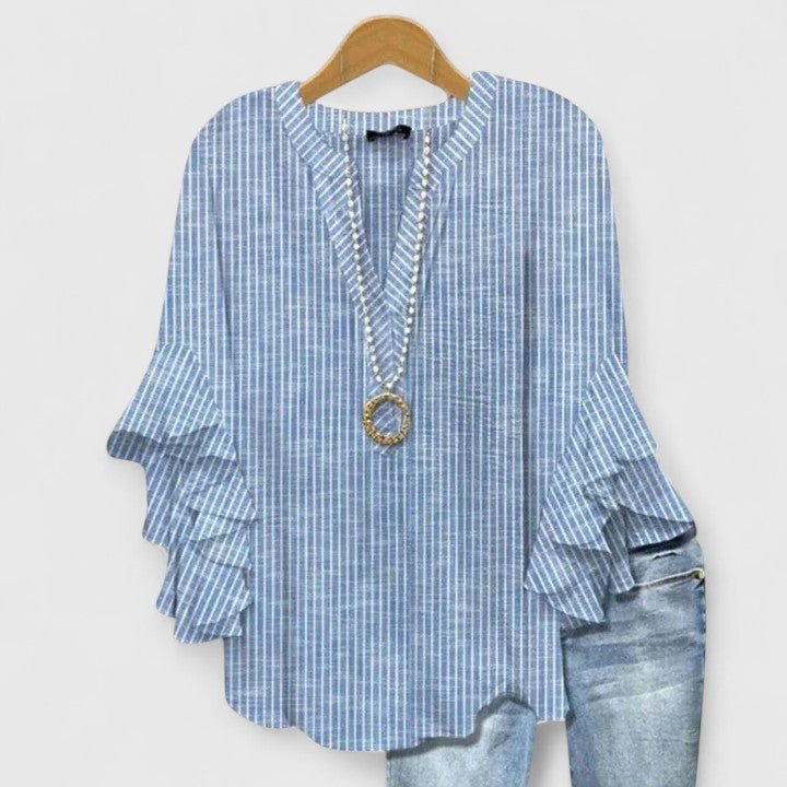 Aurelia – Blusa elegante con maniche a volant