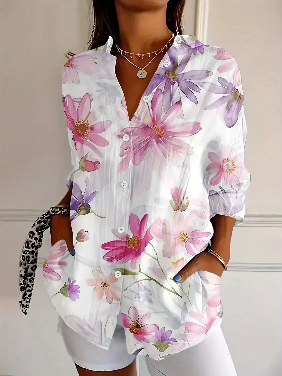Rina™ | Blusa con fantasia colorata