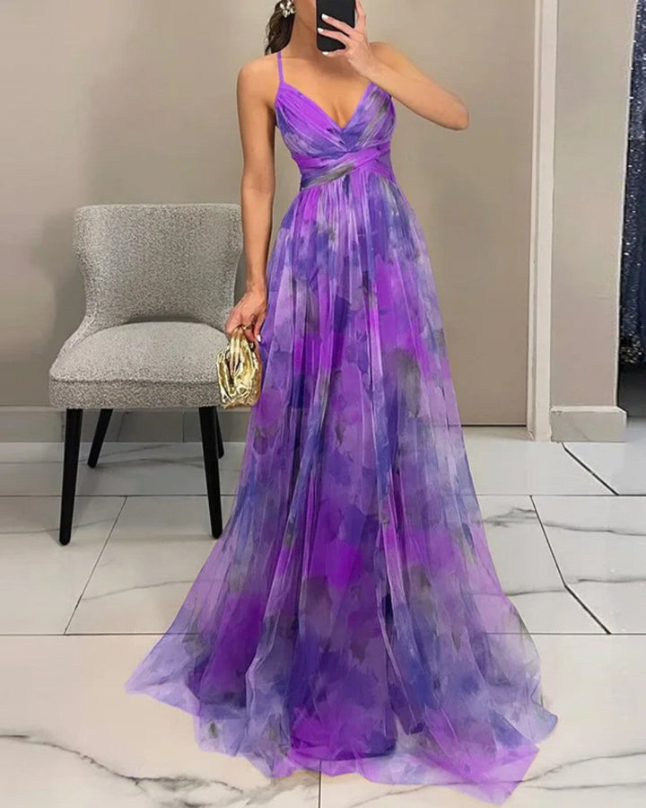 MAIA | Abito Maxi con Stampa Floreale