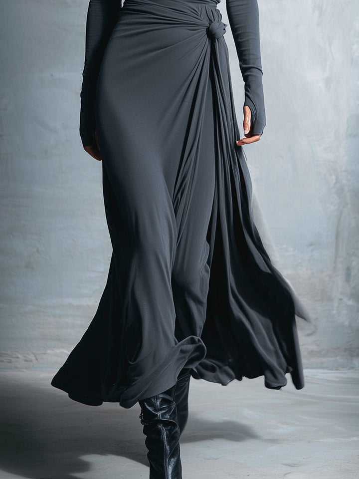 Vittoria | Abito maxi con nodo laterale