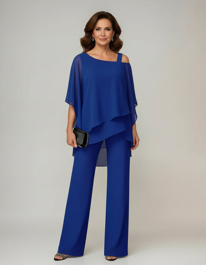 Jinny | Completo con top asimmetrico e pantaloni ampi