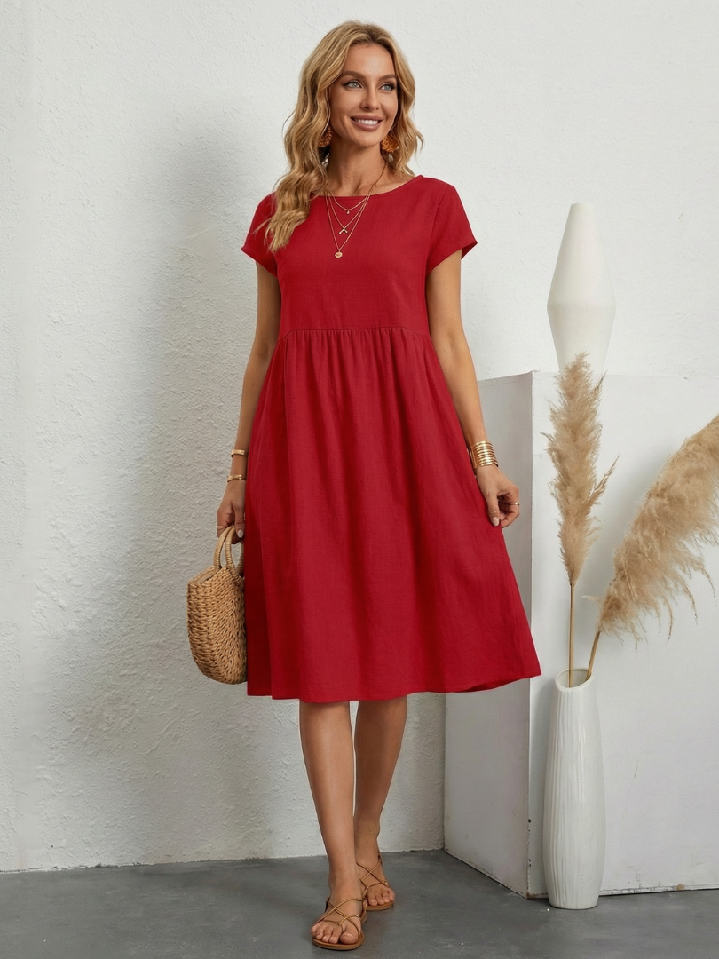 Lillian | Abito a maniche corte, lunghezza ginocchio, con tasche