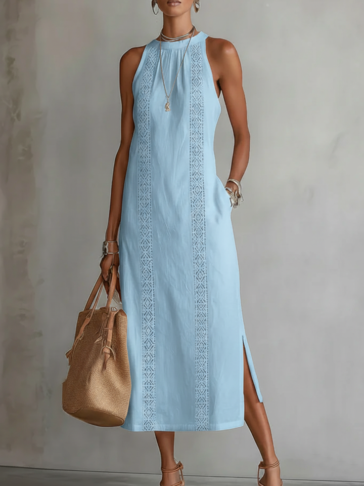 Lea | Abito midi raffinato con collo elegante