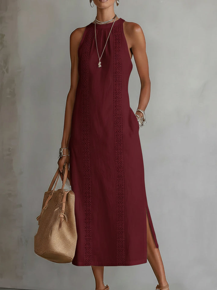 Lea | Abito midi raffinato con collo elegante