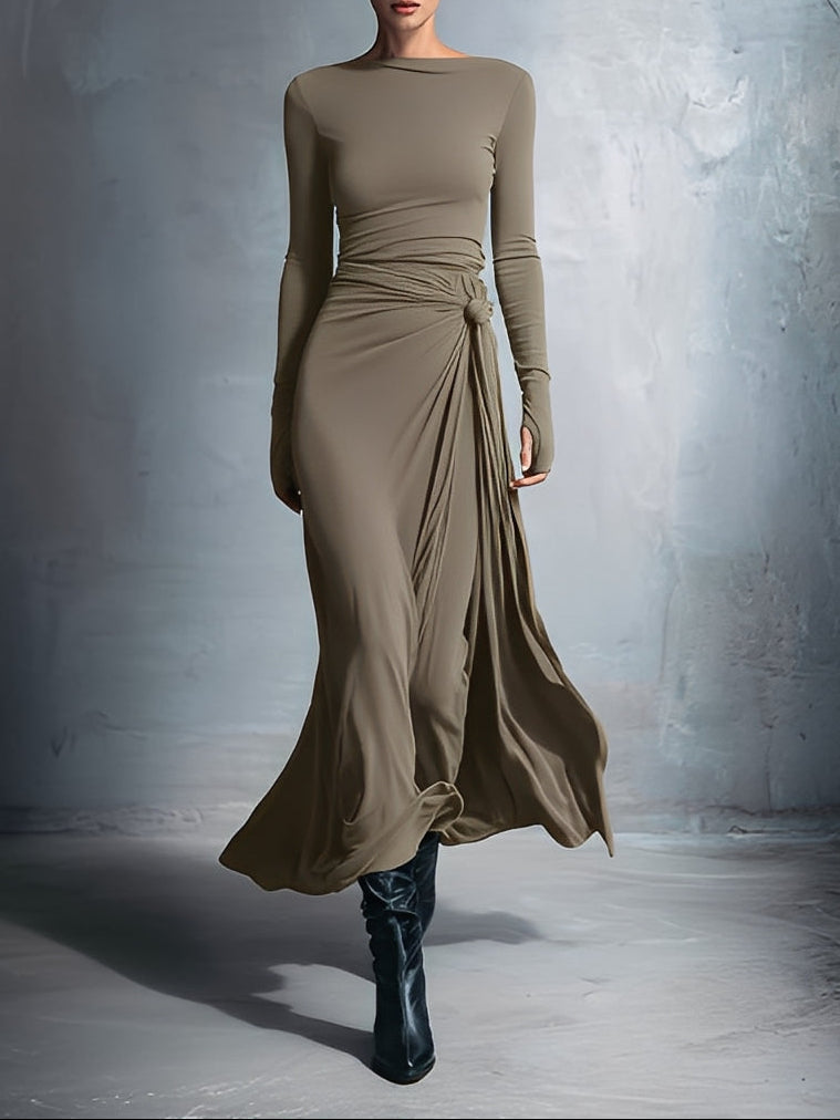 Vittoria | Abito maxi con nodo laterale